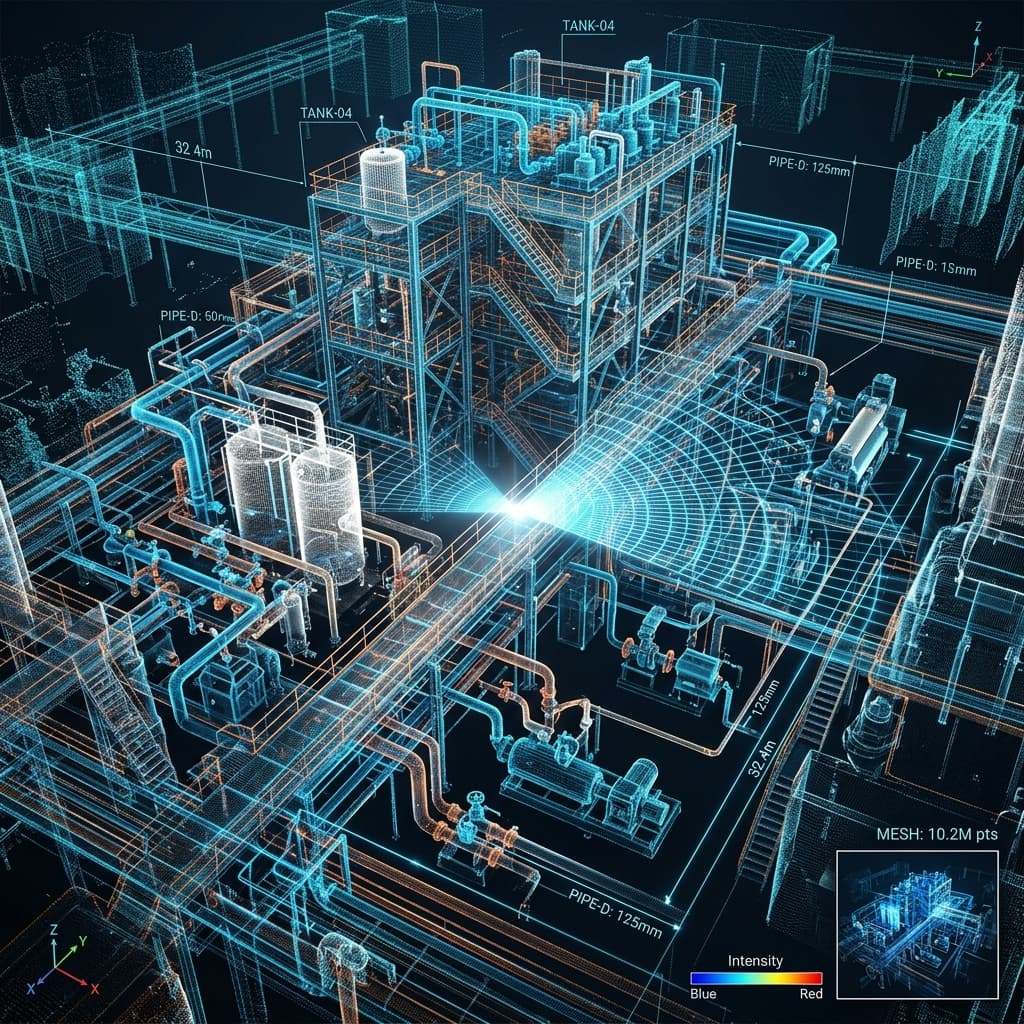 3D Laser Scanning & Reverse Engineering for Brownfield Plant Revamps